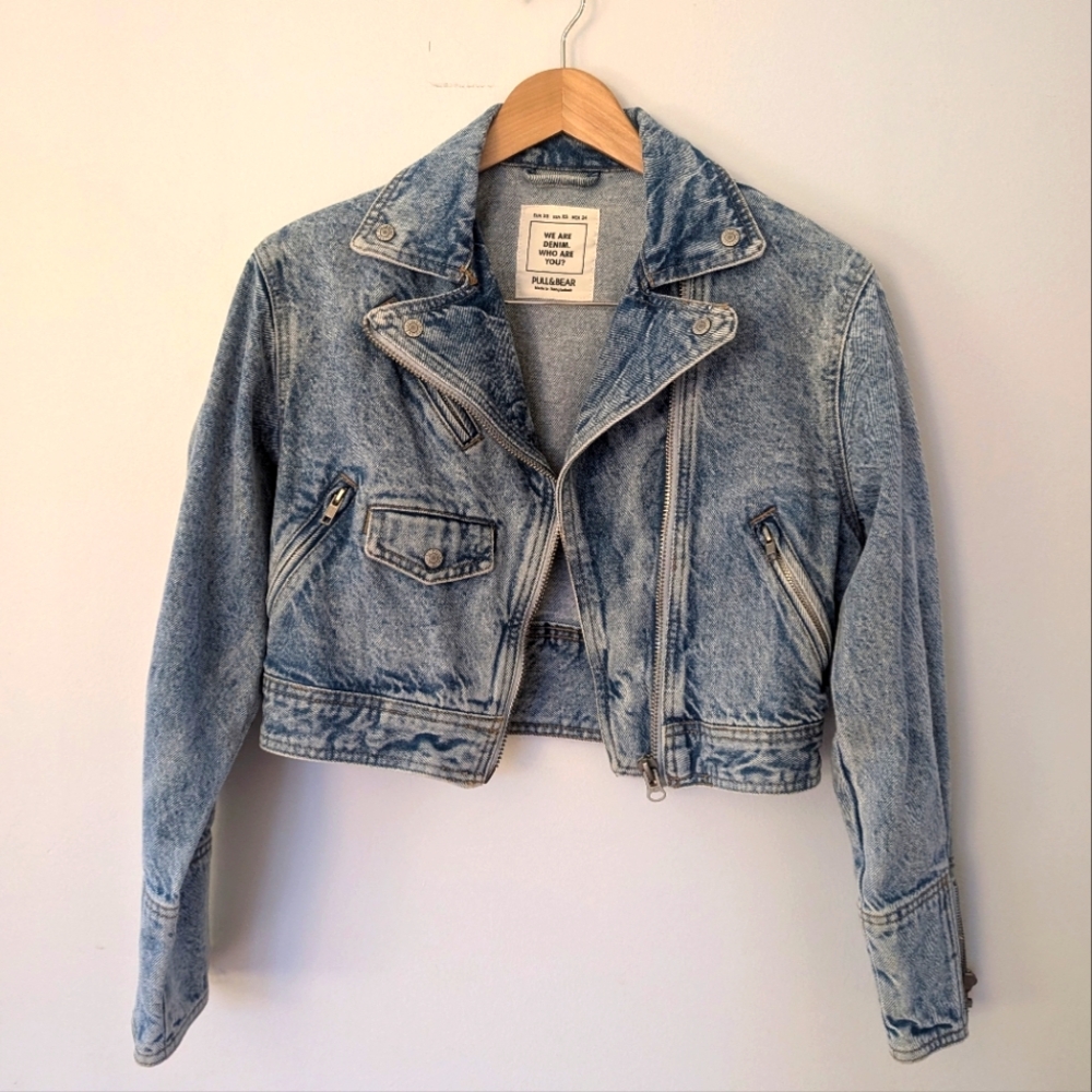 Pull&Bear Moto Denim Jacket